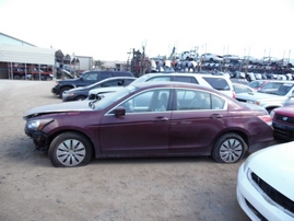 2008 HONDA ACCORD LX MAROON 4DR 2.4L AT A17594